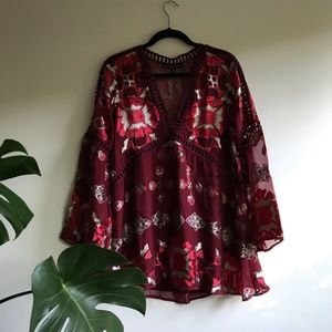For Love and Lemons Barcelona Mini in Ruby